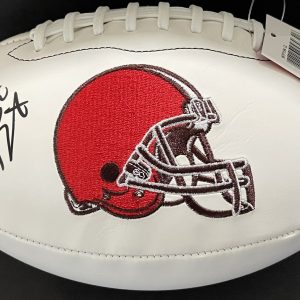 Webster Slaughter Signed Autographed Cleveland Browns Logo Football PSA/DNA