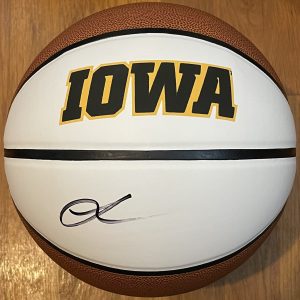 Luka Garza Signed Autographed Iowa Hawkeyes Logo Basketball JSA COA