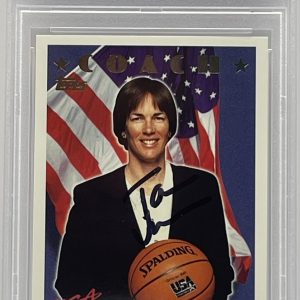 Tara Vanderveer Signed Auto 1996 Topps Stanford Cardinal Card PSA/DNA Slabbed