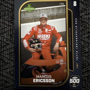 2024 Parkside Indy Car Blue Foil /99 Marcus Ericsson Number 103 Indianapolis 500