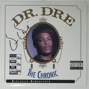 Dr. Dre Signed Autograph The Chronic Vinyl Record Album LP NWA Rapper ACOA COA