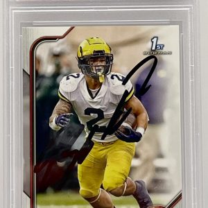 Blake Corum Signed 2022 Bowman U 1st Rookie Card Michigan PSA/DNA Slabbed
