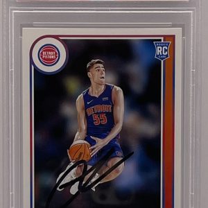 Luka Garza Signed 2021-22 NBA Hoops Rookie Card Iowa Pistons PSA/DNA Slabbed