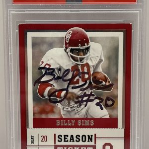 Billy Sims Signed 2017 Contenders Card Oklahoma Sooners PSA/DNA Slabbed