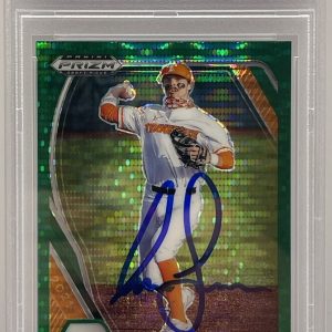 Liam Spence Signed 2022 Prizm Green Rookie Card Chicago Cubs PSA/DNA Slab