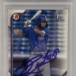 Luis Verdugo Signed 2022 Bowman 1st Rookie Card Chicago Cubs On Card PSA/DNA