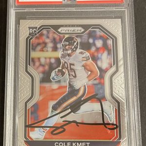 Cole Kmet Signed Autographed 2020 Prizm Rookie Card Chicago Bears PSA/DNA
