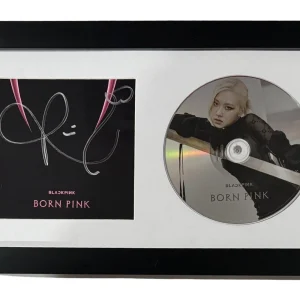 Blackpink Rose Signed Autograph Born Pink CD Framed Matted Display COA