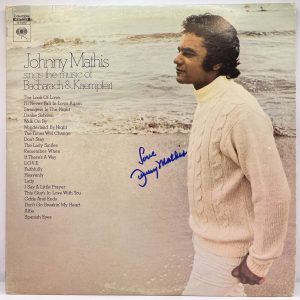 Johnny Mathis Signed Autographed Vinyl Record Album Music Of Bacharach JSA