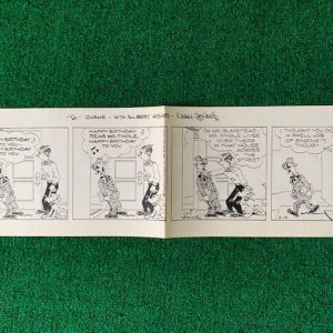 DEAN YOUNG HAND SIGNED 1969 BLONDIE CARTOON+COA GREAT CARTOONIST BLONDIE