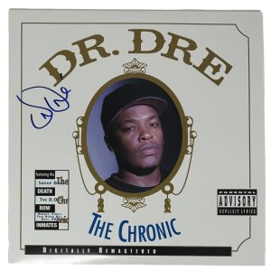 Dr. Dre Signed Autograph The Chronic Vinyl Record Album LP NWA Rapper ACOA COA