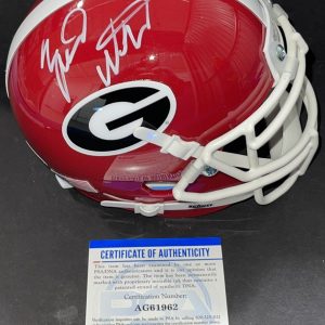 Zamir White Signed Auto Georgia Bulldogs Mini Helmet National Champs Psa/Dna