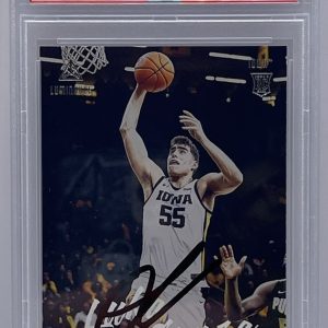 Luka Garza Signed 2021-22 Luminance Rookie Card Iowa Pistons PSA/DNA Slabbed