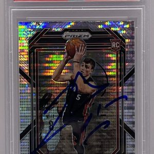 Nikola Jovic Signed 2022-23 Panini Prizm Rookie Card Miami Heat PSA/DNA Slabbed
