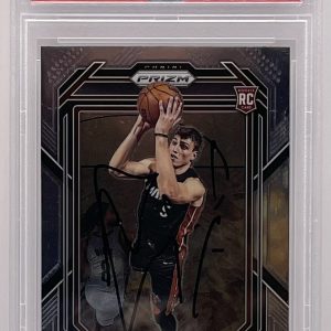 Nikola Jovic Signed 2022-23 Panini Prizm Rookie Card Miami Heat PSA/DNA Slabbed