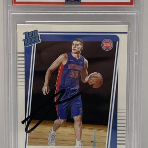 Luka Garza Signed 2021-22 Donruss Rookie Card Iowa Pistons PSA/DNA Slabbed
