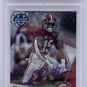 Dallas Turner Signed 2023 Bowman Chrome U Rookie Card Alabama Roll Tide PSA/DNA
