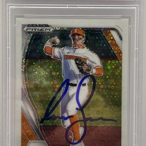 Liam Spence Signed 2022 Prizm White #/d 50 Rookie Card Chicago Cubs PSA/DNA Slab