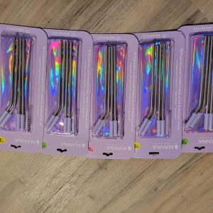 30pcs Stainless Steel Metal Reusable Cocktail Drinking Straws Cleaner Brush Set