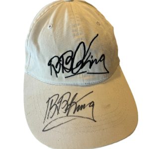 BB King Signed Autograph Signature Logo Baseball Cap Hat - Blues Icon w/ JSA COA