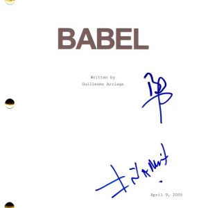 Alejandro Inarritu Brad Pitt Signed Autograph Babel Movie Script Screenplay JSA