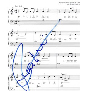 Bernie Taupin Signed Autograph Your Song Sheet Music - Elton John JSA COA