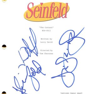Jerry Seinfeld Julia Louis-Dreyfus & Jason Alexander Signed Autograph Script