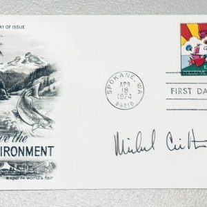 Michael Crichton Signed Autograph First Day Cover BAS Beckett Cert Jurassic Park