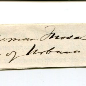 Thomas Freeman Moses President Urbana University Civil War DR Signed Autograph