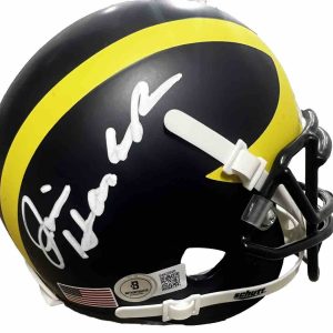 JIM HARBAUGH signed (Michigan Wolverines) mini football helmet BECKETT BM02826