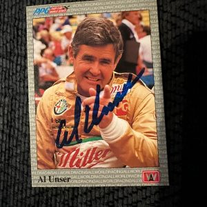 Signed Trading Card Indy 500 Car Indianapolis Al Unser Autographed