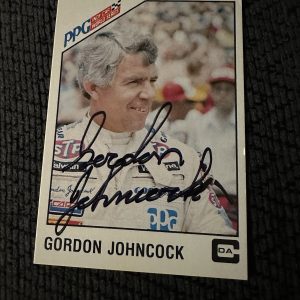 Signed Trading Card Indy 500 Car Gordon Johncock Autographed Rookie RC 1983