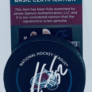 Adam Foote signed Colorado Avalanche Official Game Puck autographed JSA
