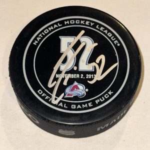 ADAM FOOTE Signed RETIREMENT Official GAME Puck Beckett BAS