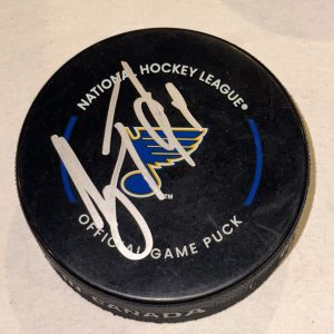 VLADIMIR TARASENKO Signed St. Louis BLUES Official GAME Puck Beckett (BAS)