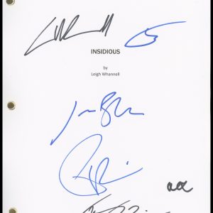 "Insidious" AUTOGRAPHS Signed Full Script Screenplay - Leigh Whannell +5 B ACOA