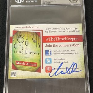 Mitch Albom Signed The Time Keeper Promotional Flyer Beckett Certified