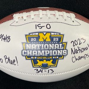 Tyler Morris Signed Inscribed Michigan Wolverines National Champions Football