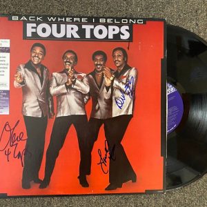 BACK WHERE I BELONG FOUR TOPS SIGNED AUTOGRAPHED VINYL RECORD ALBUM JSA AUTH