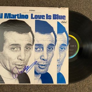AL MARTINO MUSIC LEGEND LOVE IS BLUE SIGNED AUTOGRAPHED ALBUM COVER W/COA