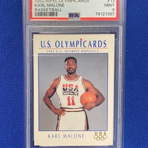 1992 IMPEL OLYMPICARDS KARL MALONE TEAM USA #13 BASKETBALL CARD PSA 9