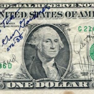 Vance Brand Guy Gardner Durrance NASA Astronaut STS-35 Signed Autograph $1 Bill