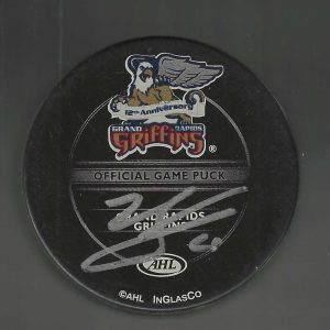 Ville Leino Signed Grand Rapids Griffins Official Game Puck