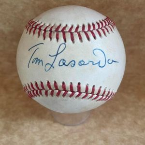 TOMMY LASORDA DODGERS SIGNED VINTAGE N.L. BASEBALL BECKETT AUTH
