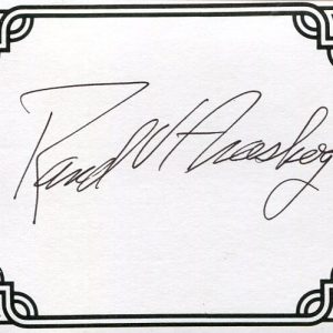 Rand Araskog CEO ITT Corporation Signed Autograph Bookplate