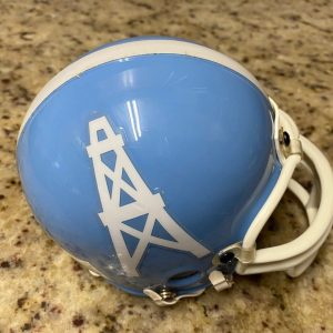 NFL HOUSTON OILERS THROWBACK TEAM LOGO RIDDELL MINI HELMET UNSIGNED RARE