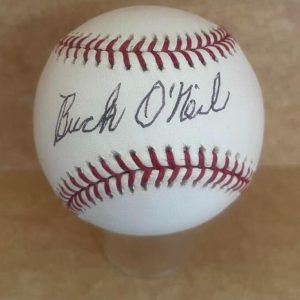 BUCK O'NEILL NEGRO LEAGUE STAR SIGNED VINTAGE M.L. BASEBALL JSA AUTH