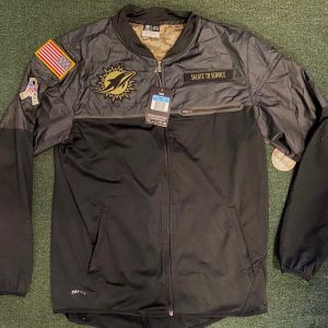 NIKE DRI-FIT MIAMI DOLPHINS SALUTE TO SERVICE JACKET SIZE MEDIUM NEW WITH TAGS
