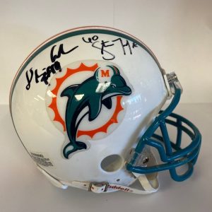 STEVE FIFITA JIM MAXWELL J CROSS MIAMI DOLPHINS MULTI SIGNED MINI HELMET W/COA