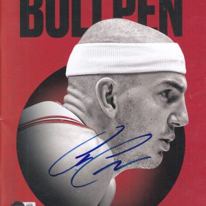 ALEX CARUSO signed (CHICAGO BULLS) Official Game program BECKETT BAS BJ79508